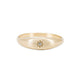Thumbnail of North Star Lab Grown Diamond Tiny Signet Ring - 14k Gold