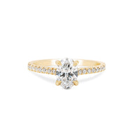 Moonlight - Eternity Oval Diamond Engagement Ring 14k Gold