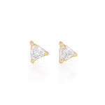 Thumbnail of Front view of the One in a Trillion Diamond Earrings in 14k gold, featuring a stud design set with a brilliant-cut diamond.