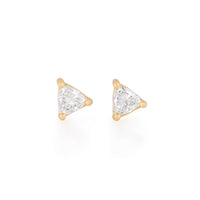 Thumbnail of Front view of the One in a Trillion Diamond Earrings in 14k gold, featuring a stud design set with a brilliant-cut diamond.
