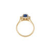 Thumbnail of Princess Halo Sapphire & Diamond Engagement Ring - 14k Gold Polished Band