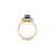 Princess Halo Sapphire & Diamond Engagement Ring - 14k Gold Polished Band