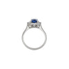 Thumbnail of Princess Halo Sapphire & Diamond Engagement Ring - 14k White Gold Polished Band