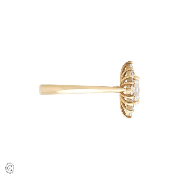 Alternative view of The Princess Ring Diamond Engagement Ring - 14k Gold