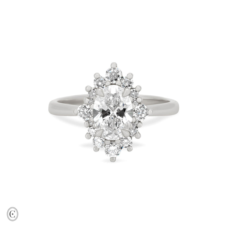 The Princess Ring Diamond Engagement Ring - 14k White Gold