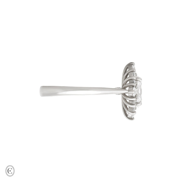 Alternative view of The Princess Ring Diamond Engagement Ring - 14k White Gold