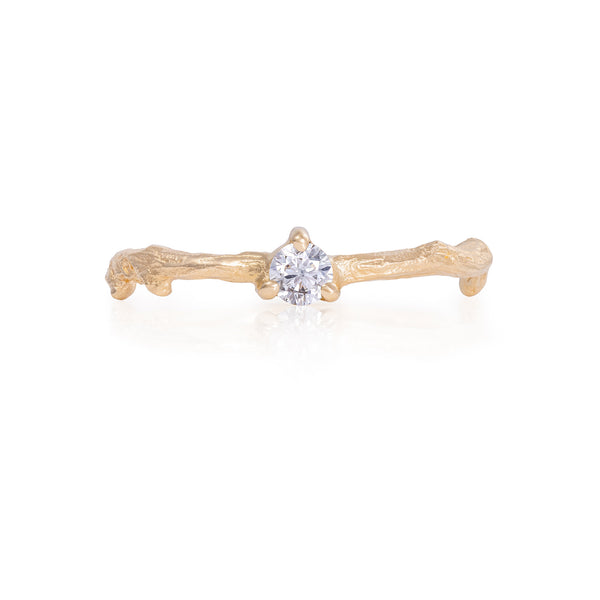 Promise Me Lab Grown Diamond Ring - 14k Gold Twig Band