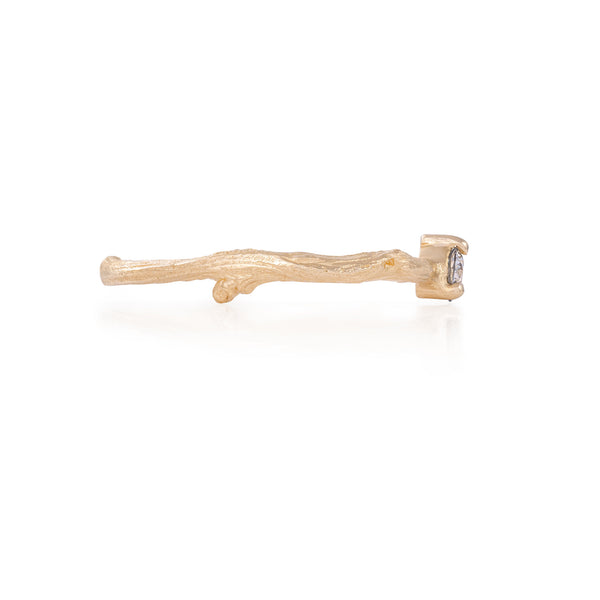 Alternative view of Promise Me Lab Grown Diamond Ring - 14k Gold Twig Band