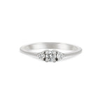Thumbnail of Front view of the Promise Me Tomorrow Diamond Ring in 14k polished white gold, featuring a solitaire diamond on a polished band.
