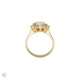 Top-down view of the Queen of Hope 2.7ct Lab-Diamond Engagement Ring in 14k solid gold, highlighting the ballerina halo design.