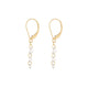 Angled view of the Raindrop Diamond Earrings in 14k gold, showcasing the delicate setting and gold post.