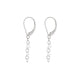 Angled view of the Raindrop Diamond Earrings in 14k white gold, showcasing the delicate setting and white gold post.