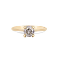 Sparkle 1ct Grey Diamond Engagement Ring - 14k Gold Twig Band