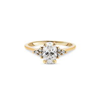 Starlight - Oval Diamond Engagement Ring 14k Gold