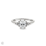 Starlight - Oval Diamond Engagement Ring 14k White Gold