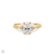 Front view of the Starlight 1ct Oval Diamond Engagement Ring in 14k solid gold, featuring an oval diamond with a twig band.