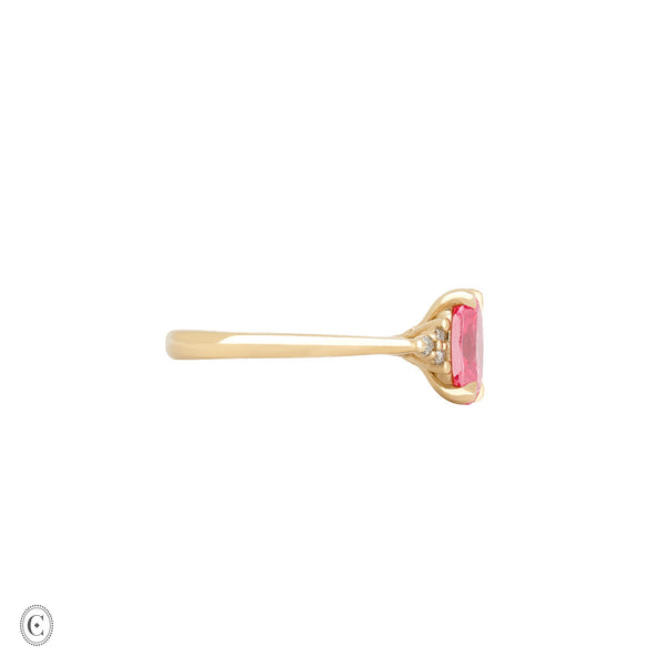 Alternative view of Starlight - Oval Pink Diamond Engagement Ring 14k Gold