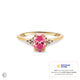 Thumbnail of Starlight - Oval Pink Diamond Engagement Ring 14k Gold