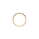 Top-down view of the Stars in the Sky Five Diamond Ring in 14k solid gold.