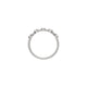 Top-down view of the Stars in the Sky Five Diamond Eternity Ring in 14k white gold.