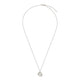 Full view of the Stars in the Sky Four Diamond Necklace in 14k white gold, showcasing the full length of the delicate chain and four-diamond pendant.
