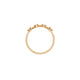 Top-down view of the Stars in the Sky Four Diamond Eternity Ring in 14k gold.