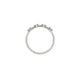 Top-down view of the Stars in the Sky Four Diamond Eternity Ring in 14k white gold.