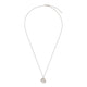 Full view of the Stars in the Sky Three Diamond Necklace in 14k white gold, showcasing the full length of the delicate chain and three-diamond pendant.