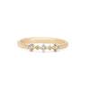 Thumbnail of Stars in the Sky Three Diamond Ring - 14k Gold Polished Band