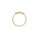 Top-down view of the Stars in the Sky Three Diamond Ring in 14k solid gold.