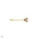 Side profile of the Heart's Light Three Stone Diamond Engagement Ring in 14k solid gold, showcasing the polished band and three-stone setting.