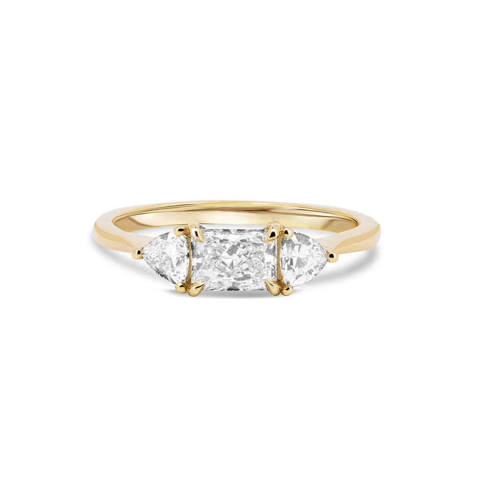 Strong As Time Lab-Grown Radiant Diamond Engagement Ring - 14k Gold Polished Band