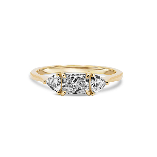 Strong As Time Lab-Grown Radiant Diamond Engagement Ring - 14k Gold Polished Band