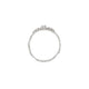 Top-down view of the Sun, Moon & Stars Opal Ring in 14k white gold.