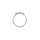 Top-down view of the Sun, Moon & Stars Tanzanite Ring in 14k white gold.