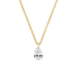 Thumbnail of Front view of the Teardrop 0.5ct Diamond Necklace in 14k gold, featuring a teardrop-shaped diamond pendant on a fine chain.