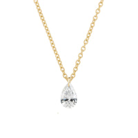 Thumbnail of Front view of the Teardrop 0.5ct Diamond Necklace in 14k gold, featuring a teardrop-shaped diamond pendant on a fine chain.