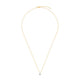 Full view of the Teardrop 0.5ct Diamond Necklace in 14k gold, showcasing the full length of the delicate chain and teardrop pendant.