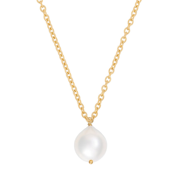 Teardrop Pearl Necklace - 14k Gold