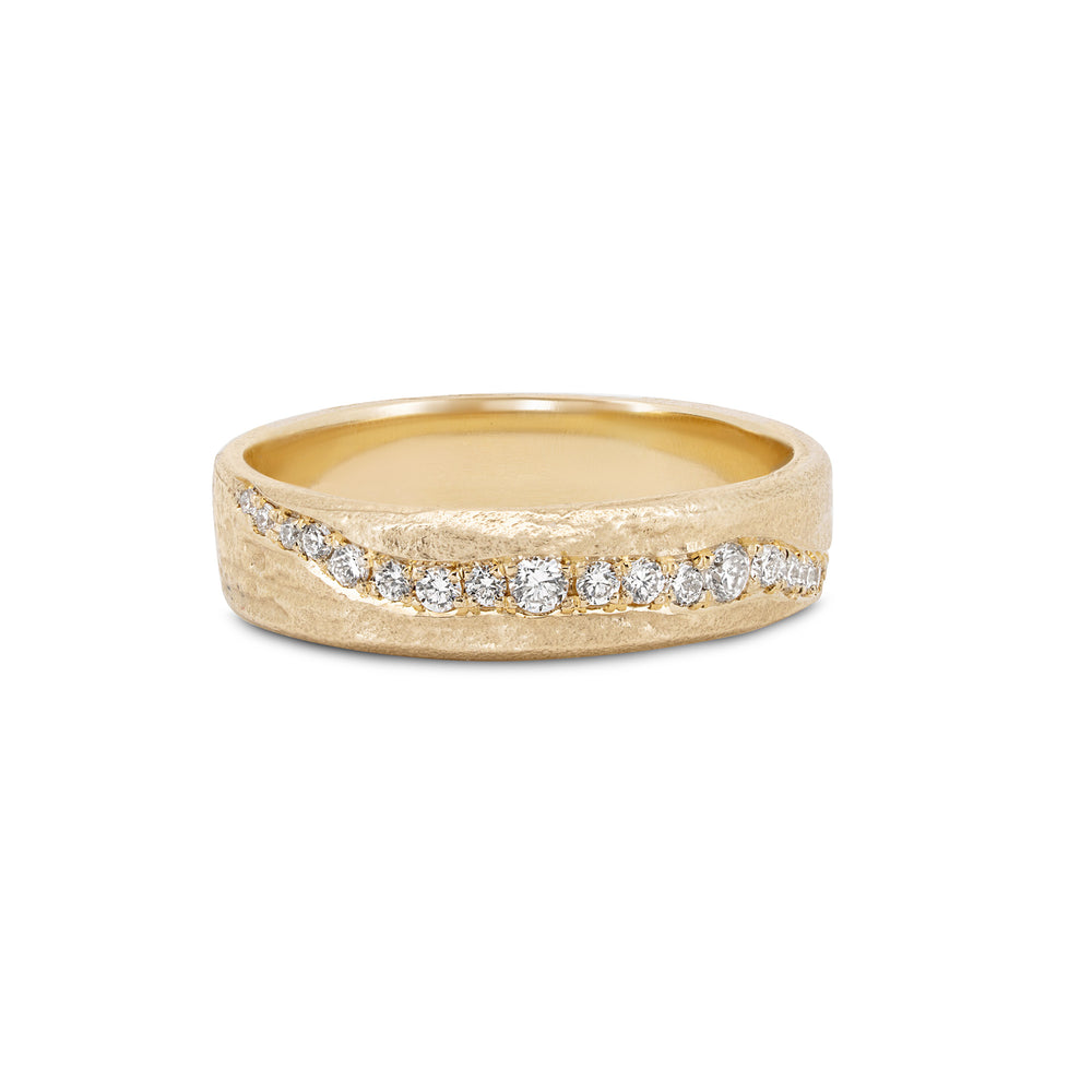 The Light Within Lab Grown Diamond Wide Band - 14k Gold