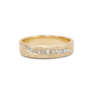 Thumbnail of The Light Within Lab Grown Diamond Wide Band - 14k Gold