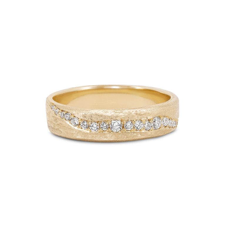 The Light Within Lab Grown Diamond Wide Band - 14k Gold