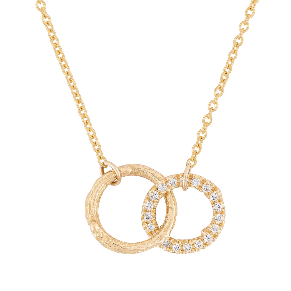 Together Hawthorn Twig Diamond Eternity Necklace - 14k Gold