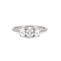 Guiding Light Trilogy - Oval Diamond Engagement Ring 14k White Gold