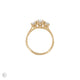 Top-down view of the Guiding Light Trilogy Oval Diamond Engagement Ring in 14k solid gold, with a textured twig band.