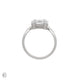 Wave of Love - East West Diamond Engagement Ring in 14k White Gold