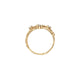Top-down view of the Whispered Dreams Lab-Grown Diamond Double Cluster Ring in 14k solid gold.