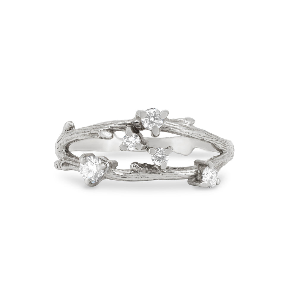 Whispered Dreams Lab-Grown Diamond Double Cluster Ring - 14K White Gold