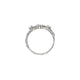 Top-down view of the Whispered Dreams Diamond Double Cluster Ring in 14k white gold.