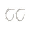 Thumbnail of Whispered Dreams Lab-Grown Diamond Hoop Earrings - 14k White Gold